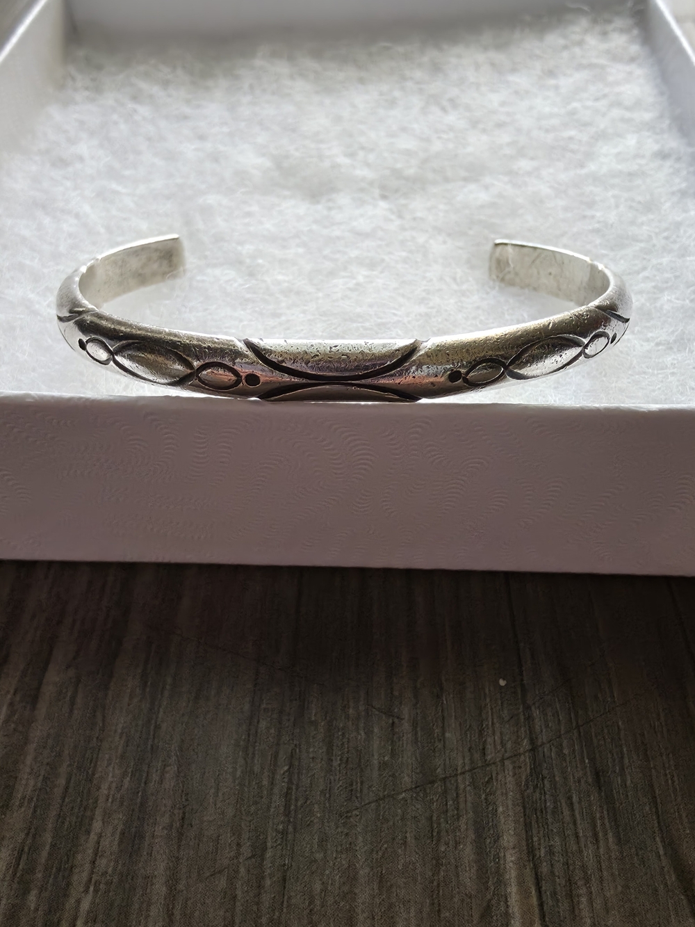 Sterling Silver Sculpted Cuff Bracelet - Silver
